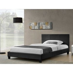 NADIRA čalouněná postel s roštem 160x200 cm, černá