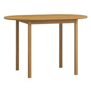 Stůl DASHEN 4, oválný 115x70, masiv borovice, moření: olše