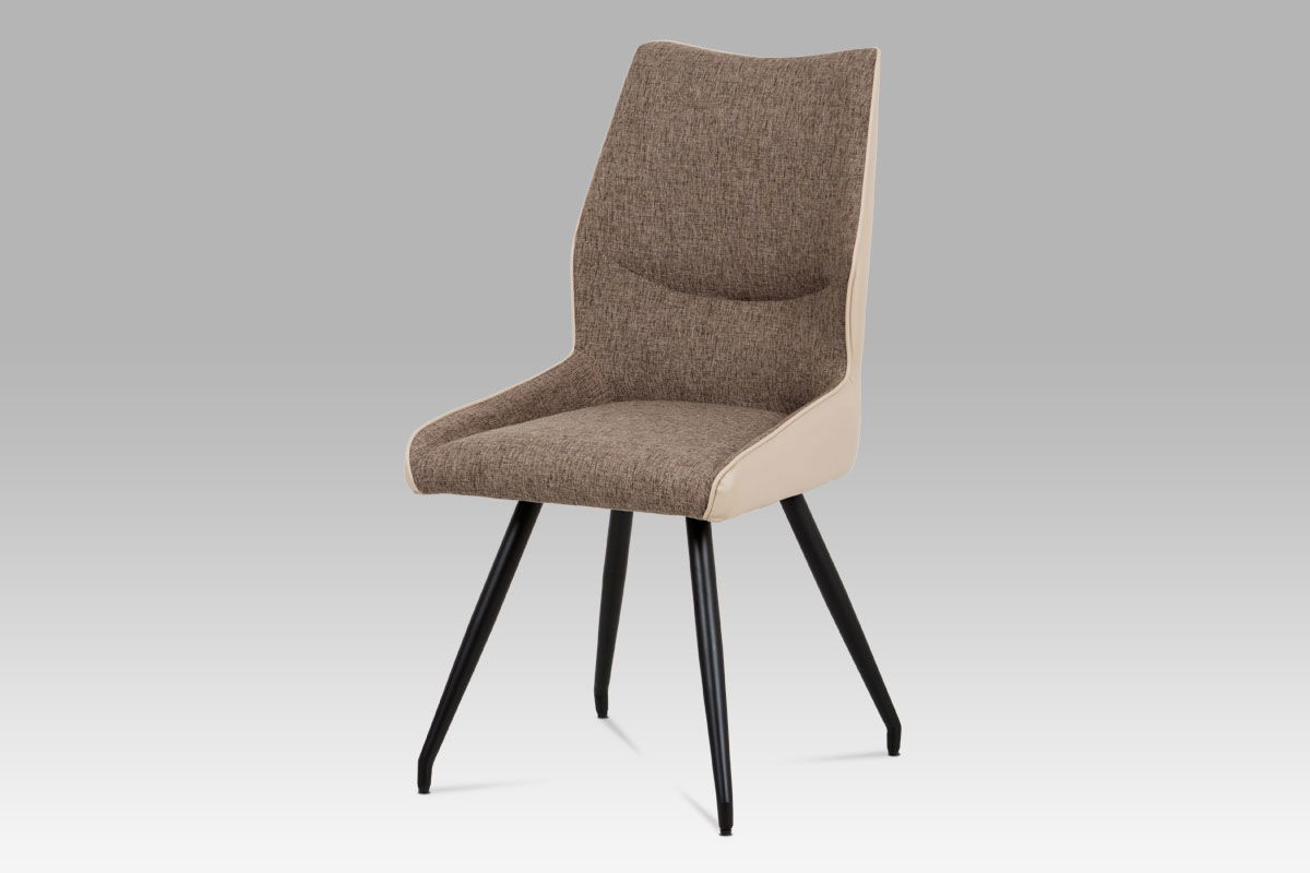 Jídelní židle DCH-351 CAP2, béžová/cappuccino/černá
