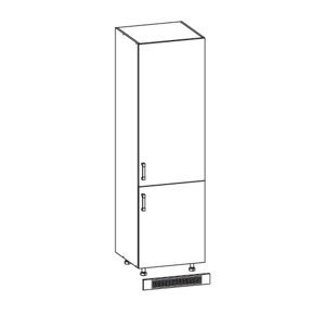 TEDWIN skříň na lednici DL60/207 pravá, korpus bílá alpská, dvířka ferro