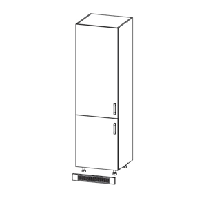 FIORE skříň na lednici DL60/207, korpus congo, dvířka bílá supermat