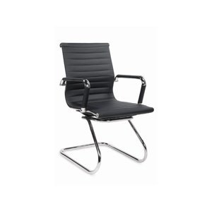 Jednací židle ADK Deluxe Skid, černá ekokůže 112020