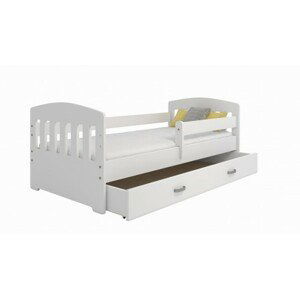 Dětská postel ORTLER 80x160 typ 6, bílá čela + bílé boky