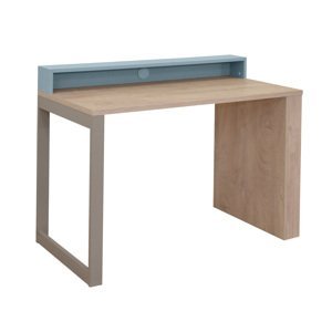 Pracovní stůl TARCISIO, dub/modrá