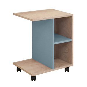 Boční stolek TARCISIO, dub/modrá