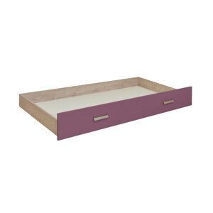 Zásuvka pod postel TARCISIO, dub/fialová