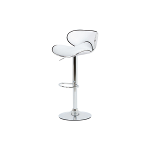 Barová židle bílá koženka / chrom AUB-455 WT