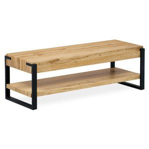 TV stolek 120x44x40 cm, MDF dekor divoký dub tloušťka 100 mm, nohy kov černý mat. AHG-252 OAK