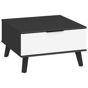 Malý konferenční stolek OSMAK, černá/bílý lesk, 5 let záruka