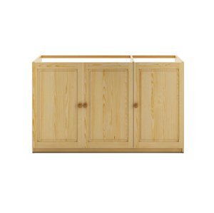 Dřevěná kuchyňská dolní dřezová skříňka NGADI, šíře 120 cm, masiv borovice, moření: …