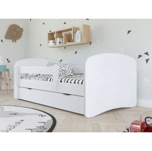 Dětská postel bez vzoru BABYDREAMS 80x180 cm, bílá - bed without mattress bez wzoru