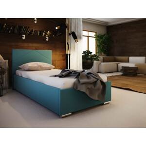 Čalouněná postel SOFIE 5 80X200 cm, modrá látka