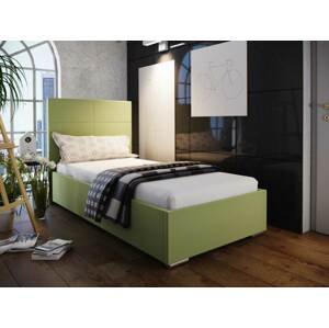 Čalouněná postel SOFIE 4 80X200 cm, zelená látka