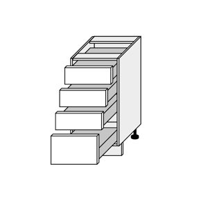 EMPORIUM, skříňka dolní D4H 40, korpus: bílý, barva: white