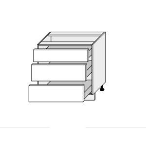 PLATINUM, skříňka dolní D3H 80, korpus: bílý, barva: camel