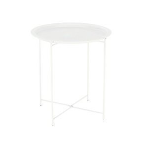 Příruční stolek RADOMI s odnímatelným tácem, bílá