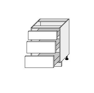 SILVER+, skříňka dolní D3H 60, korpus: bílý, barva: black pine
