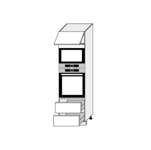 SILVER+, skříňka pro vestavbu D14RU/2H-284, korpus: bílý, barva: sonoma