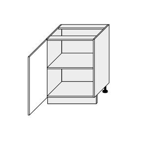 FLOSSIE, skříňka dolní D1D 60, korpus: lava, barva: sonoma