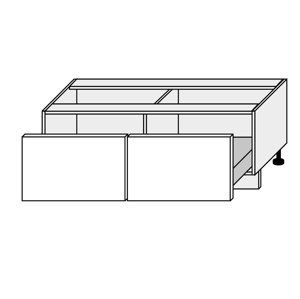 SILVER+, skříňka dolní D2m 120, korpus: bílý, barva: latte