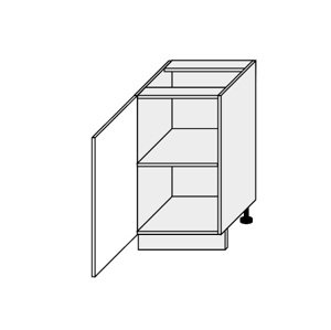 FOLLY, skříňka dolní D1D 45, dust grey/bílá