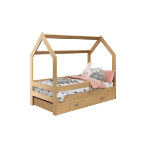 Dětská postel SPECIOSA D3 80x160 v barvě borovice se zásuvkou: borovice