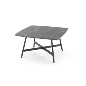 Konferenční stolek FALGUNI, šedý mramor/černá