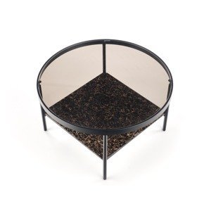 Konferenční stolek VALINA, hnědá/černá