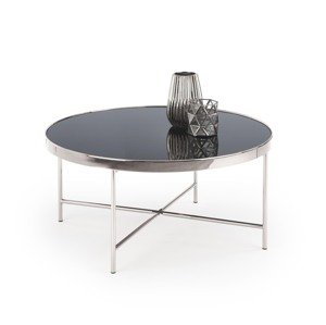 Kulatý konferenční stolek OVIBOS, černá/chrom