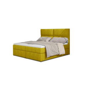 Boxspring PILANSI 11 140x200, žlutá látka