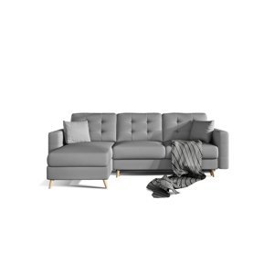 Univerzální rohová sedačka DOLBY 04 L, šedá ekokůže