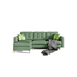 Univerzální rohová sedačka DOLBY 08 L, zelená látka