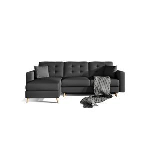 Univerzální rohová sedačka DOLBY 03 L, černá ekokůže