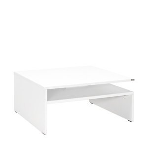 Čtvercový konferenční stolek ELAFUS, bílý DOPRODEJ