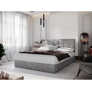 Čalouněná postel GARETTI 180x200 cm, světle šedá