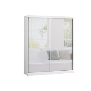 AMPLIATA skříň s posuvnými dveřmi 180 cm, bílá