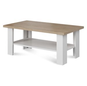 Konferenční stolek GIGAS 7, dub/bílá