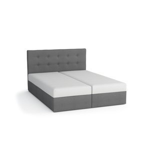 Čalouněná postel KODAGU 1, 180x200 cm, šedá látka