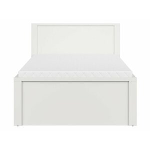 LOBATES vyšší postel 120x200 cm, bílá/bílý mat, 5 let záruka