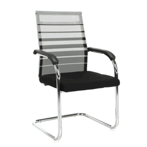 Zasedací židle PAPOSANA, šedá/černá