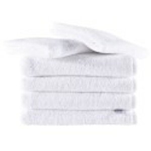 Sada ručníky a osušky bavlněné bílé 4 ks 50 x 90 cm + 2 ks 70 x 140 cm EMI