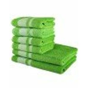 Sada 6 kusů bavlněných osušek a ručníků Ates zelená EMI