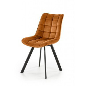 K332 nohy židle - černé, sedák - skořice