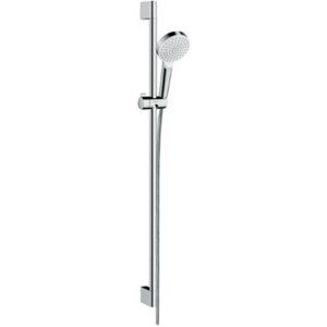 HANSGROHE CROMETTA 1JET sprchová souprava 3-dílná, ruční sprcha pr. 100 mm, tyč, hadice, bílá/chrom