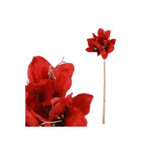 Amarylis, umělá květina, barva červená. UKK273-RED, sada 4 ks