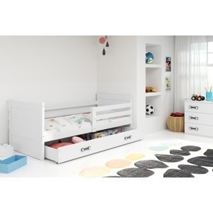 Dětská postel RICO 1 90x200 cm, bílá/bílá (Volba matrace: Pěnová matrace)