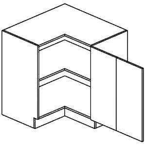 DRPP d. skříňka rohová PREMIUM de LUX 90x90 cm olše