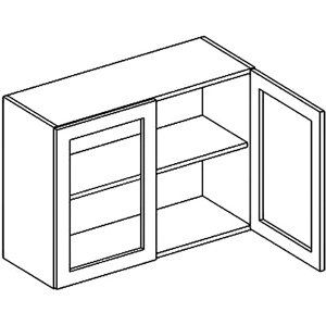 W80W h. vitrína 2-dvéřová ANGEL čiré sklo