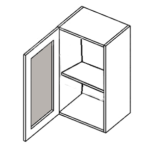W40WL h. vitrína 1-dvéřová MERLIN mraž. sklo