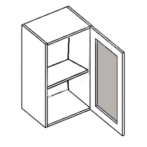 W40WP h. vitrína 1-dvéřová MERLIN mraž. sklo